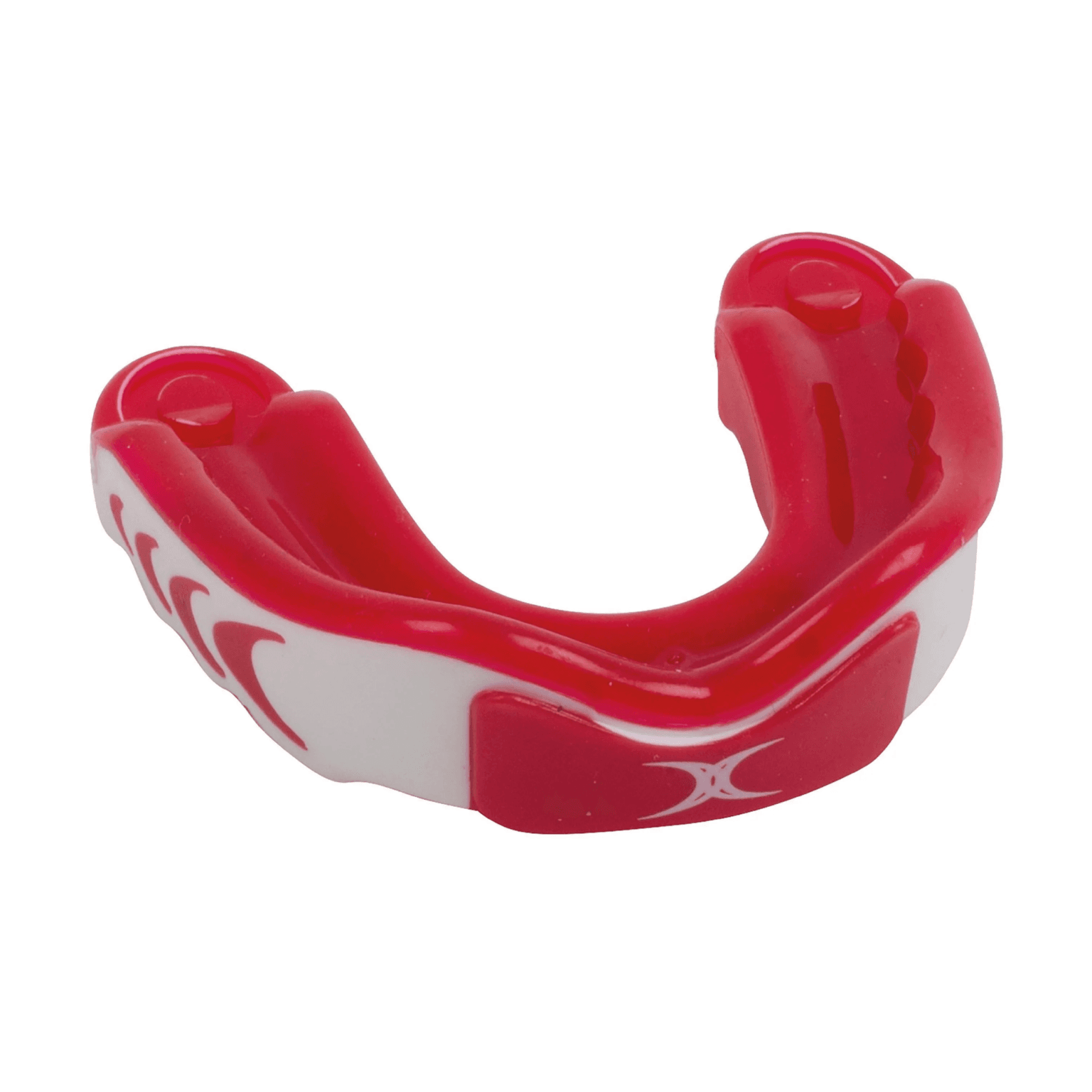 Protège-dents Enfant Gilbert X Gel Plus – Blanc/rouge, Gel Intérieur Doux, Coque Dure, Pour Rugby Et Sports