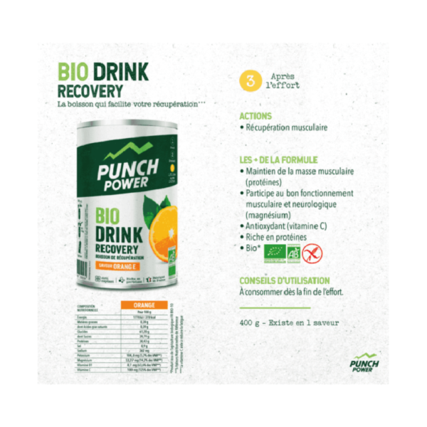 bio drink recovery orange punch power 3