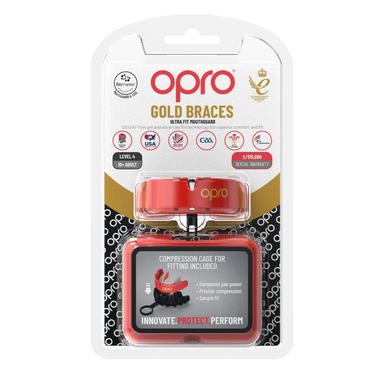 OPRO Gold Level Protège-dents De Sport Pour Adultes Et Enfants, Doté D'une Technologie Révolutionnaire Pour La Boxe, La Crosse, Le MMA, Les Arts Martiaux, Le Hockey Et Tous Les Sports De Contact