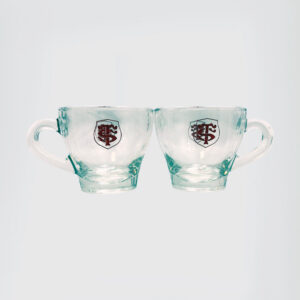 Set de 2 Tasses à café en Verre Stade Toulousain Deux tasses sans emballage