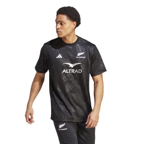 TSHIRT ENTRAINEMENT RUGBY XV ALL BLACKS HZ9778 FACE LATERAL