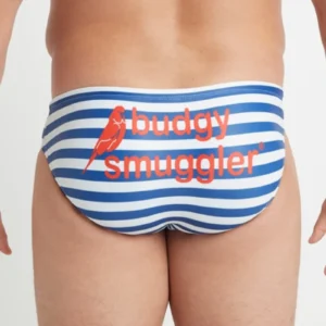 Maillot de bain Budgy Smuggler Rayures Marines Rouge et Blanc