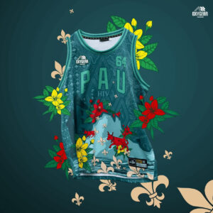 Débardeur « Basket » Oxygear Pau Champion Vert Vue mis en scene Face