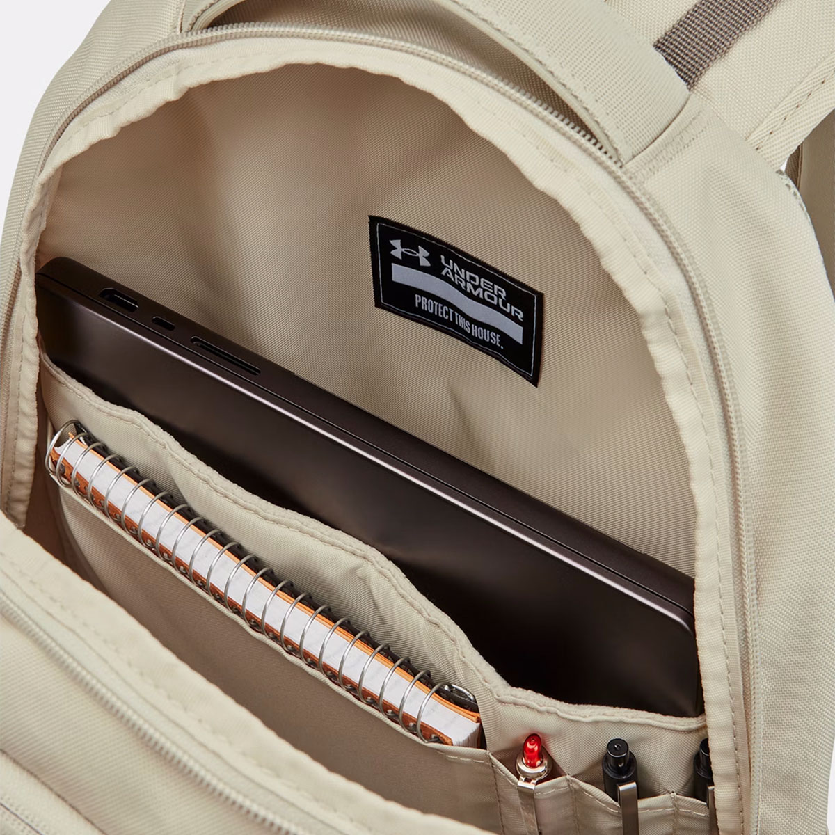 Sac à dos Under Armour 29L Hustle 6.0 Camouflage Marron khaki 1384672-289 Detail vue intérieur