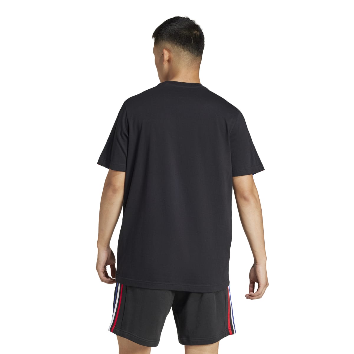 T-shirt 3 bandes Adidas XV de France Essentials JD4187 Noir Vue porté de dos