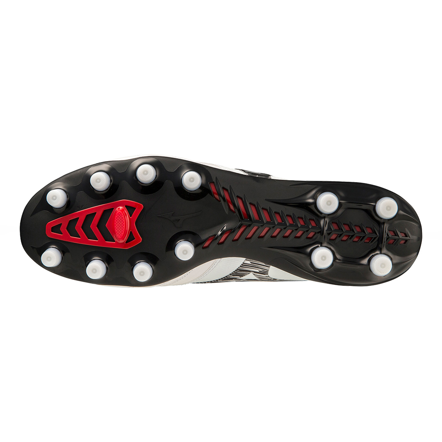 Crampons Mizuno Morelia Neo IV B Japan FG:AG Blanc et noir P1GA234009 Bottom