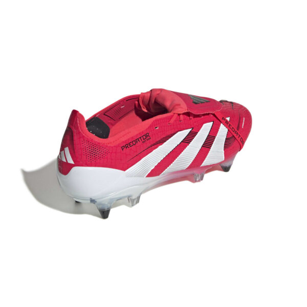 Crampons football languette rabattue Adidas Predator Elite SG Rouge ID8941 Back Lateral Top