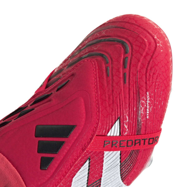 Crampons football languette rabattue Adidas Predator Elite SG Rouge ID8941 Detail Front Top Lateral