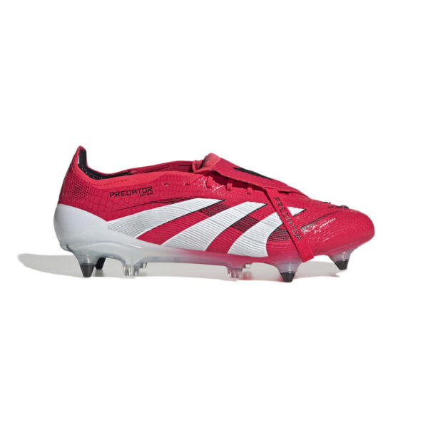 Crampons football languette rabattue Adidas Predator Elite SG Rouge ID8941 Lateral