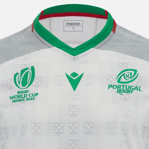 Maillot Replica Extérieur Portugal Rugby World Cup 2023 Blanc 60004722 Detail Face Haut