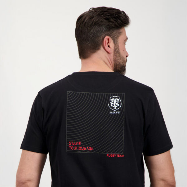 T-shirt noir Style pour homme Stade Toulousain Detail dos