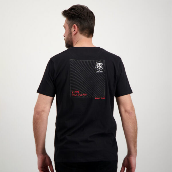 T-shirt noir Style pour homme Stade Toulousain Vue porté de dos