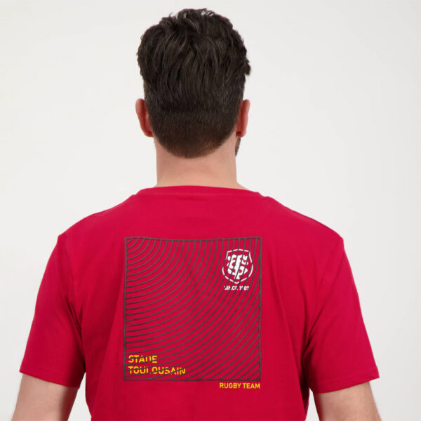 T-shirt rouge Style pour homme Stade Toulousain Detail dos