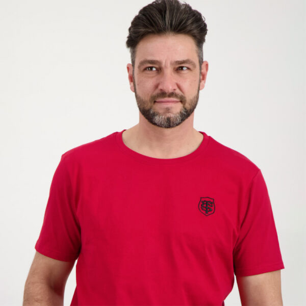 T-shirt rouge Style pour homme Stade Toulousain Detail face