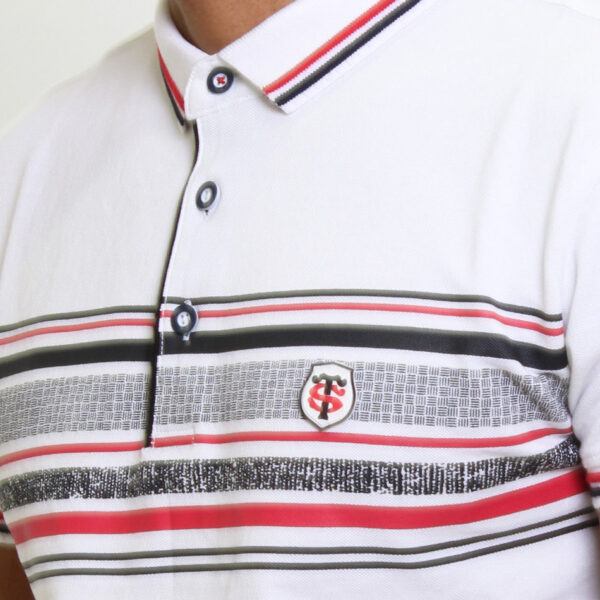Polo Stade Toulousain Pomace pour homme Detail Face Ecusson