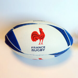 Ballon Gilbert Mini Supporter France Rugby Blanc et bleu Dessous Dessus