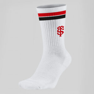 Chaussettes blanches Lifestyle Stade Toulousain Face Lateral