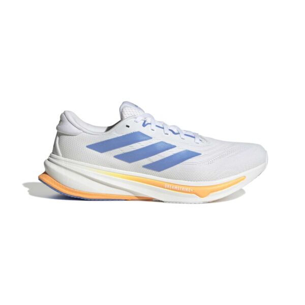 Chaussure de running Adidas Supernova Rise 2 Blanche, bleu ciel et orange JQ7709 Lateral