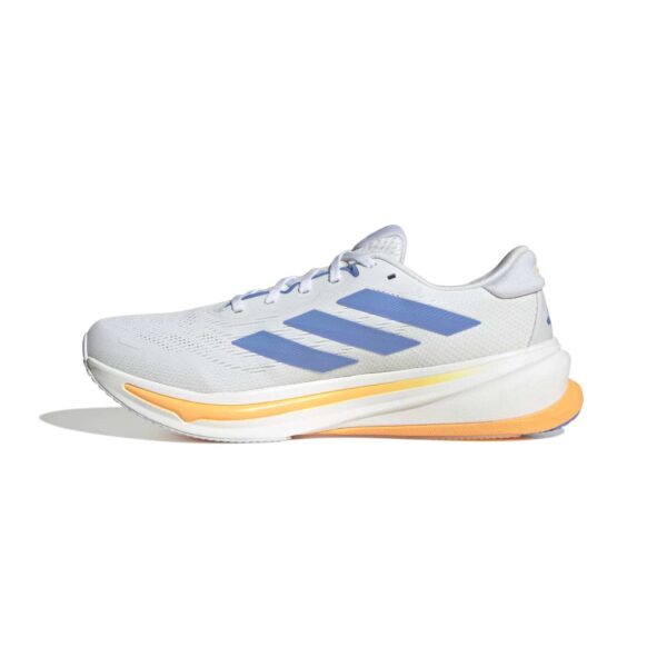 Chaussure de running Adidas Supernova Rise 2 Blanche, bleu ciel et orange JQ7709 Medial