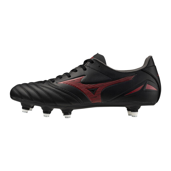 Crampons Mizuno Morelia Neo IV Pro SI Noir et rouge P1GC253500 Lateral