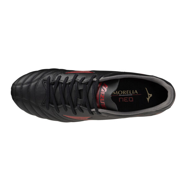 Crampons Mizuno Morelia Neo IV Pro SI Noir et rouge P1GC253500 Top