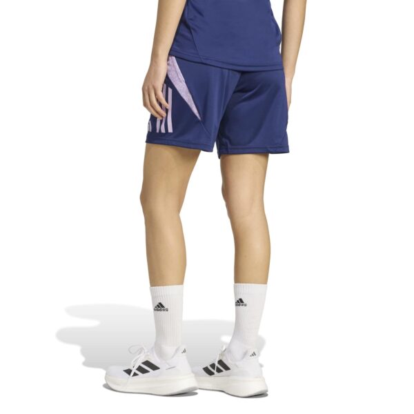 Short d'entrainement pour femme XV de France Supporter Bleu marine JN0804 Vue porté de dos