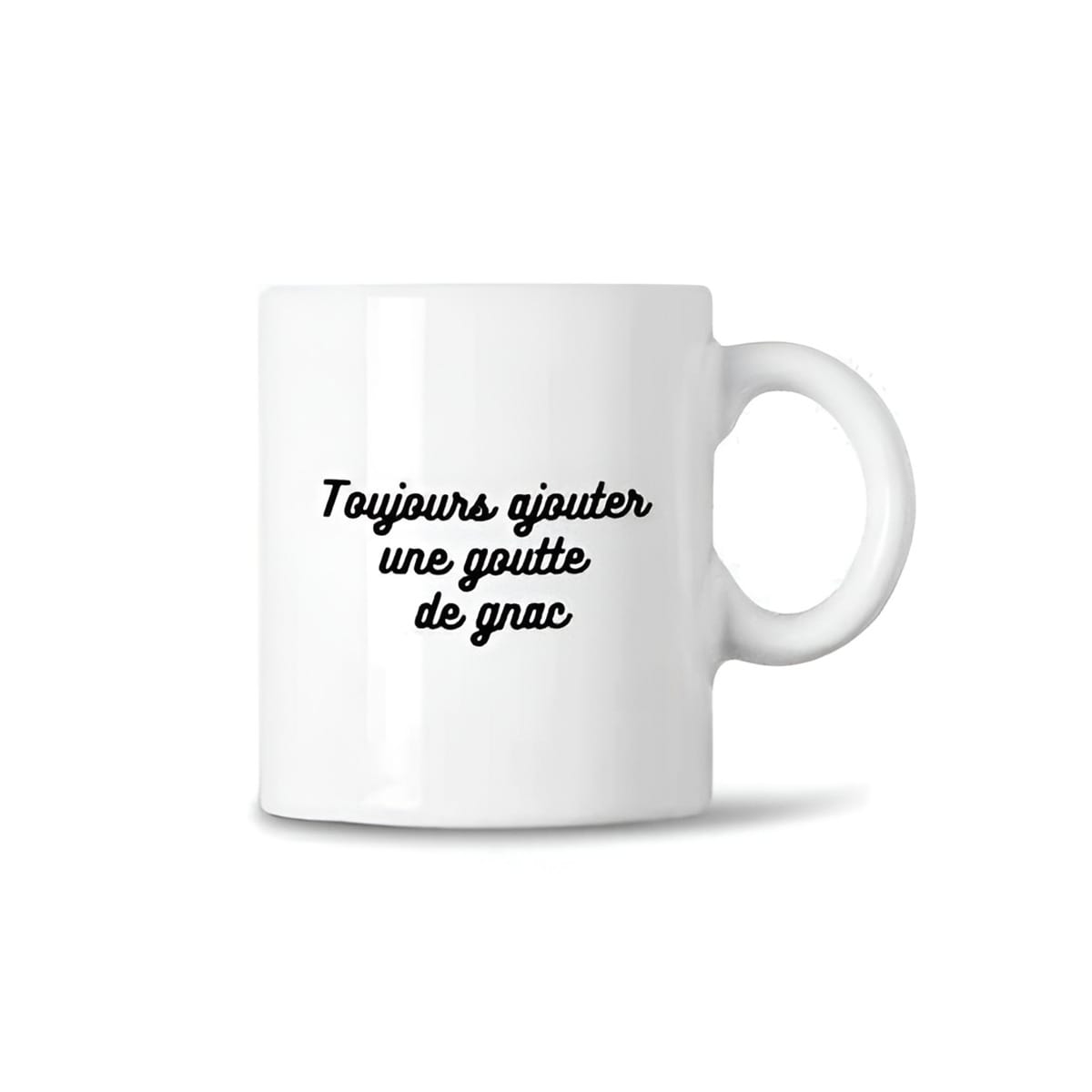 Tasse à café en porcelaine blanche Chez les Landais Dos