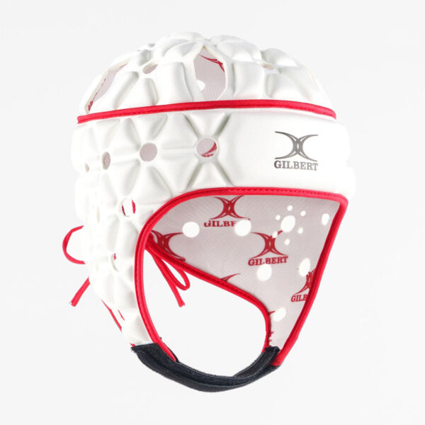 Casque de rugby Gilbert Air Blanc pour adulte GIL25P005 Face Lateral