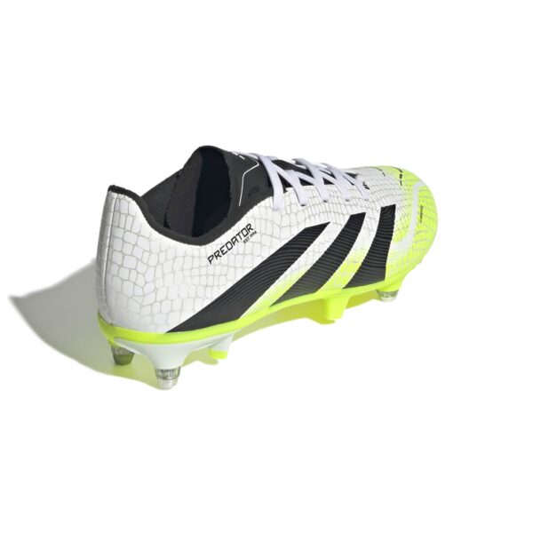 Crampons Adidas Predator League SG Junior Blanc et jaune citron JI1129 Back Lateral Top