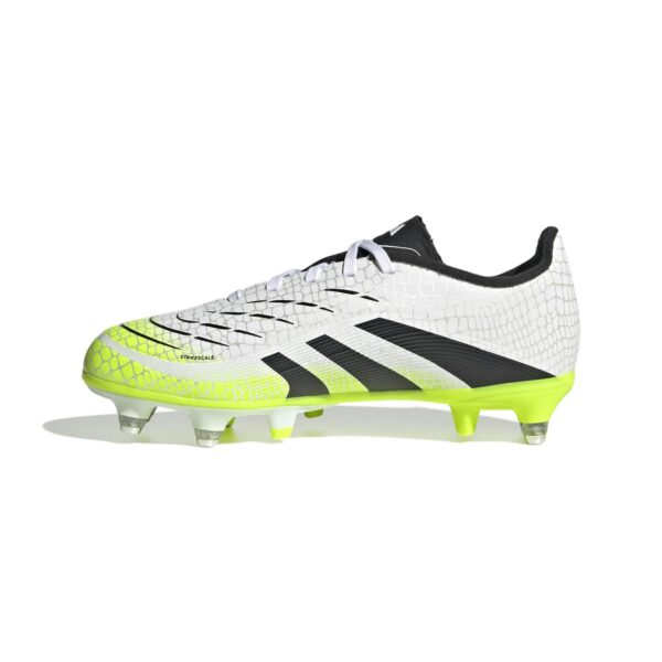 Crampons Adidas Predator League SG Junior Blanc et jaune citron JI1129 Medial