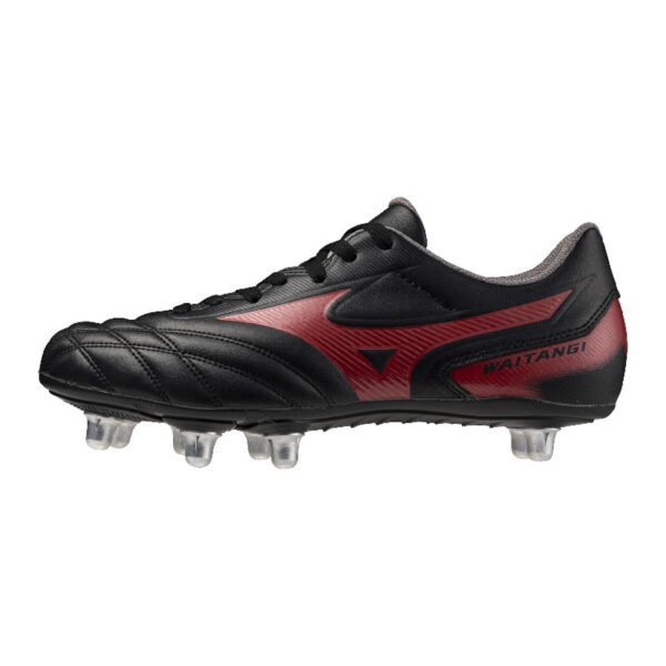 Crampons de rugby Mizuno Waitangi II CL Noir et rouge R1GA256100 Lateral