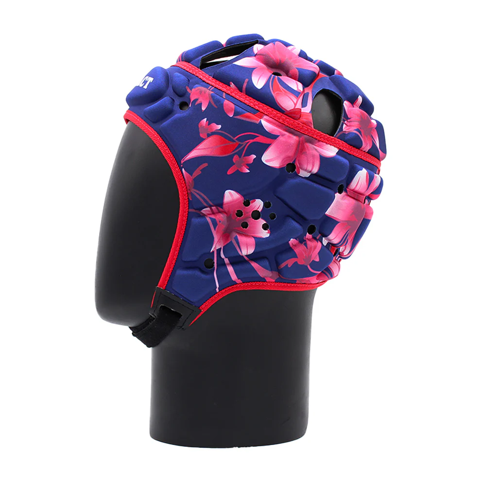 Casque de rugby Impact Pink Flowers pour adulte Bleu et rose – Image 4