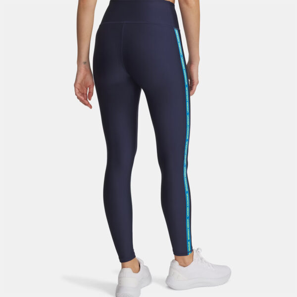 Legging UA Tech™ avec bandes griffées pour femme Bleu marine 6006027-403 Vue porté de dos