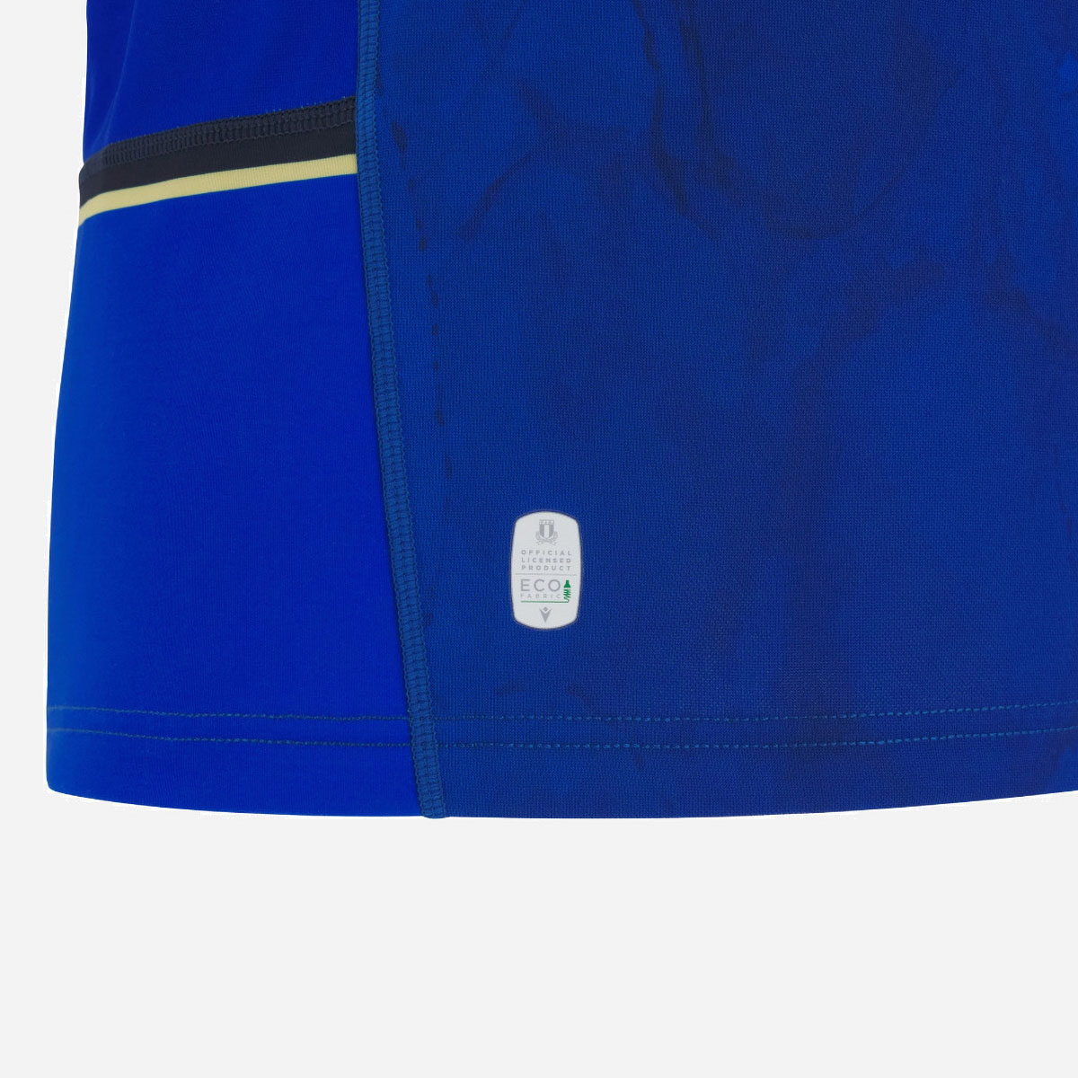 Maillot Replica Domicile Italie Rugby pour adulte Macron Bleu 2025:2026 70009208 Detail Bas Lateral Label
