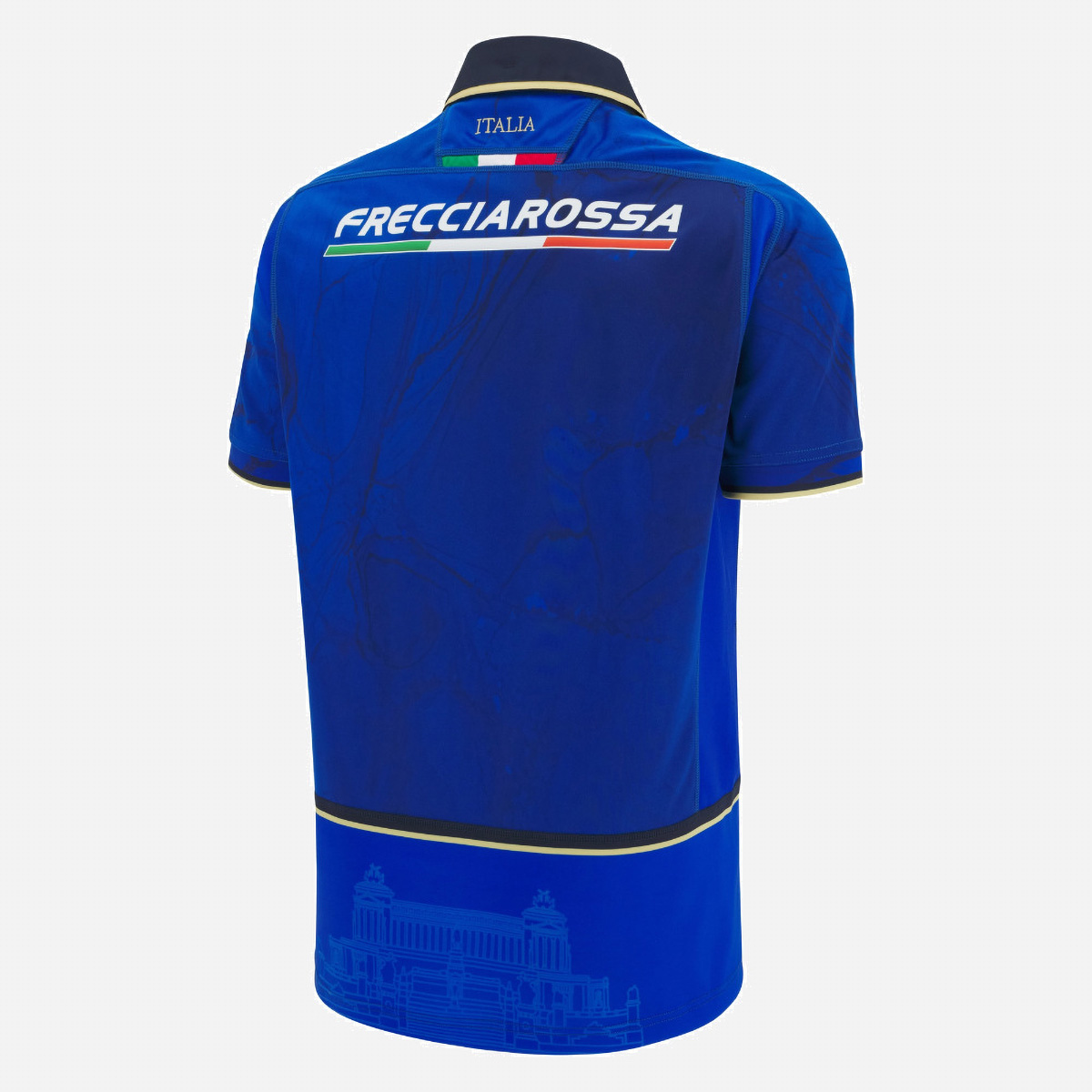 Maillot Replica Domicile Italie Rugby pour adulte Macron Bleu 2025:2026 70009208 Dos