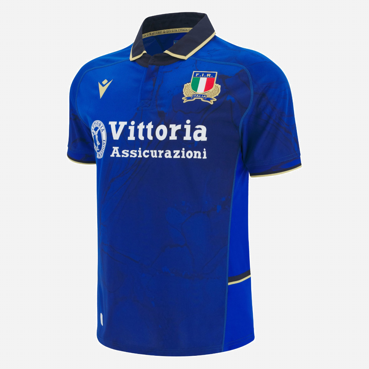 Maillot Replica Domicile Italie Rugby pour adulte Macron Bleu 2025:2026 70009208 Face