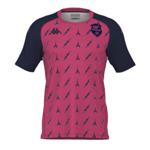 Maillot Stade Français Paris Kappa Telese pour adulte Rose 331X8DW AO8 Face