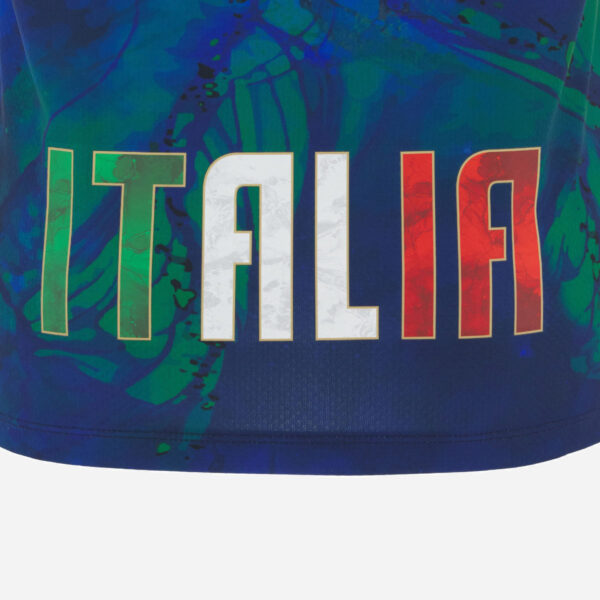 Maillot d'entraînement Italie Rugby pour adulte Macron Bleu, rouge et vert 70009238 Detail Dos Bas