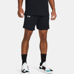 Short UA Zone 18 cm pour homme Under Armour Noir 1383389-001 Vue porté de face