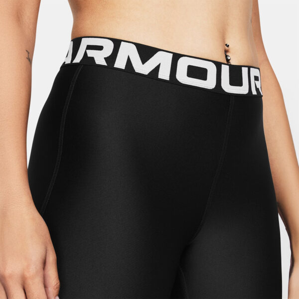 Short long Under Armour HeatGear® Cycliste pour femme Noir 1383627-001 Detail Face Lateral