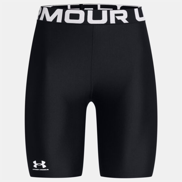 Short long Under Armour HeatGear® Cycliste pour femme Noir 1383627-001 Face