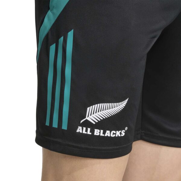 Shorts de sport Adidas All Blacks Noir et vert JM9638 Detail Face Lateral Bas