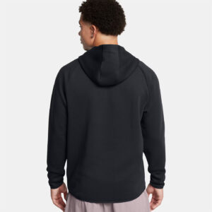 Sweat à capuche UA Unstoppable Fleece pour homme Under Armour Noir 1389350-001 Vue porté de dos