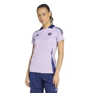 T-shirt Adidas XV de France Performance pour femme Lilas JN0802 Vue porté de face