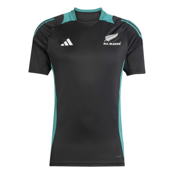 T-shirt d'entrainement All Blacks Adidas Performance Noir et vert JM9636 Face