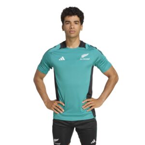 T-shirt d'entrainement All Blacks Performance Adidas Vert JW9923 Vue porté de face