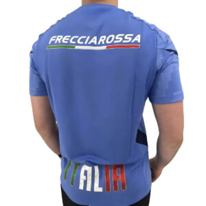 T-shirt d'entrainement Staff Italie Rugby Bleu ciel 70009240 Vue porté de dos