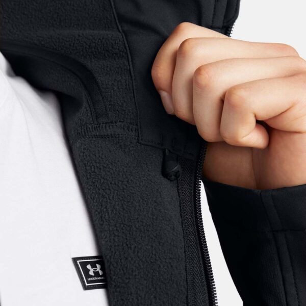 Veste à capuche noire UA Storm ColdGear® Infrared Shield 2.0 pour homme 1371587-002 Detail Face