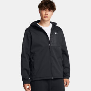 Veste à capuche noire UA Storm ColdGear® Infrared Shield 2.0 pour homme 1371587-002 Vue porté de face