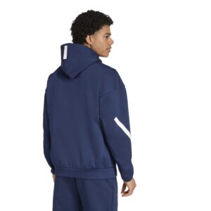 Veste à capuche zippée Adidas France Rugby Bleu marine JM2759 Vue porté de dos